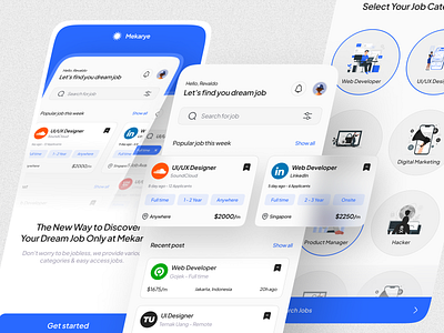 Mekarye - Job finder app job job finder job finder app mekarye ui ui design job finder