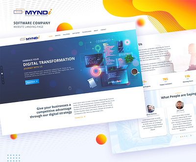 'Mynd Innovation' Company Website Design design graphic design mobile first responsive web design ui uiux ux web design web development website