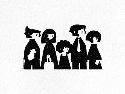 Family graphic design illustration