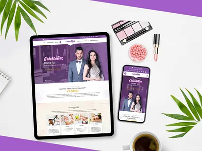 'Naturals' Salon Website Design beauty branding design graphic design mobile first responsive design saloon uiux web design website