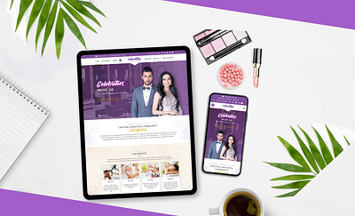 'Naturals' Salon Website Design beauty branding design graphic design mobile first responsive design saloon uiux web design website