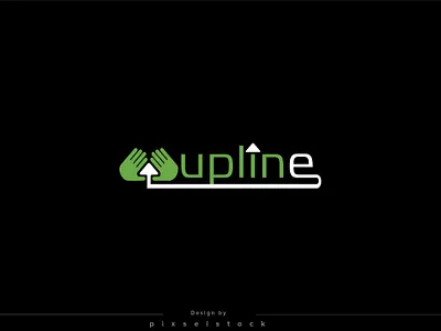 upline logo 3d animation branding business logo design graphic design illustration logo logo design minimalist logo motion graphics