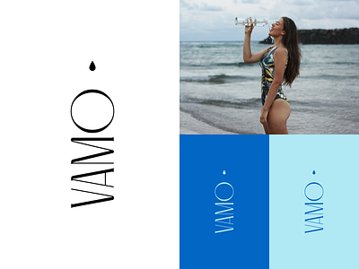 Vamo. Branding bottle branding color pallet graphic design identity logo logotype nature water