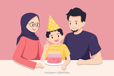Family : Flat Vector illustration animation app design flat graphic design illustration motion graphics ui ux vector vectorart web