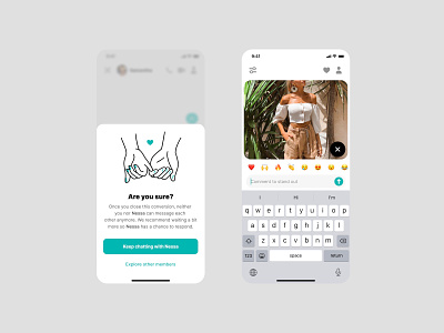 Are you sure screen? Dating & Relationship mobile app are you sure screen dating datingapp delight design find finder interface ios love match meet messenger app minimal mobile mobile app partner person ui uidesign