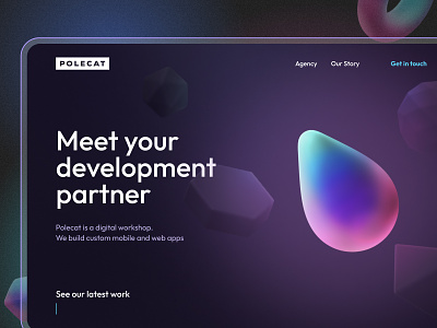 Polecat website update 🐼 3d agency dark ui ux webdesign website workshop
