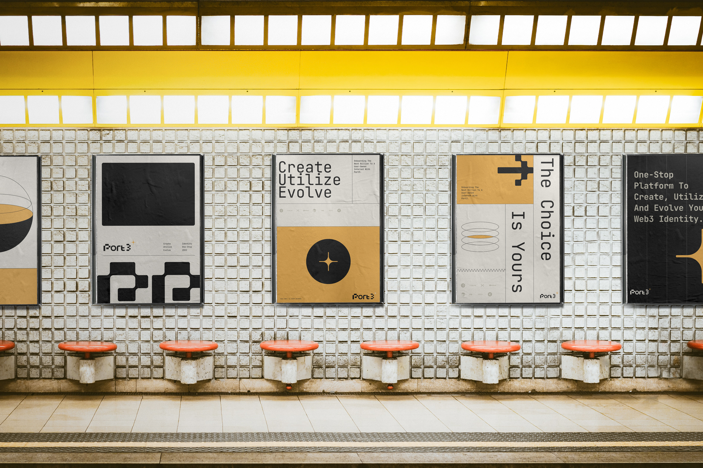 Port3 VI Design _ Street Posters 553dr 8 bit crypto logo pixel port3 poster star street vi visualidentity web3