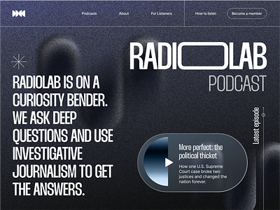 Radiolab gradient podcast typography ui ux