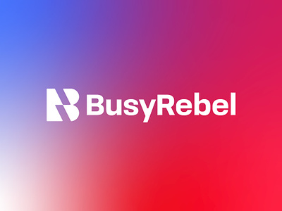 Busy Rebel - Logo Design ⚡ b branding busy connect creative creative logo disrubt energize gradient lettermark logo logo design monogram people r rebel smart visual identity design