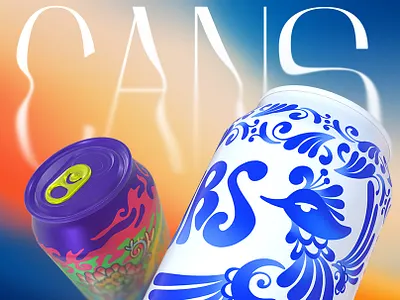 Cans project lable art graphic design illustration logo packaging