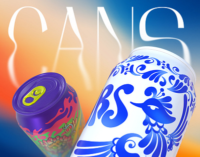 Cans project lable art graphic design illustration logo packaging