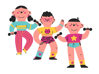 People with down syndrome: activities at Home for Canva.com activities boys character cute design down funny girls illustration men people vector women