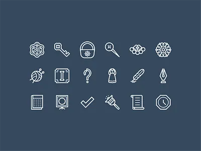 Bunad Magasinet Web Icons adobe illustrator bunad design icon iconography icons magazine minimalistic traditional web