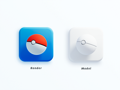 Pokemon Icon 3d color design icon illustration logo ui