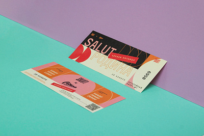 LOTTERY TICKET | Rodina x Salut burgers adobe illustrator advertising branding brochure design flyer graphic design identity printing real project typography