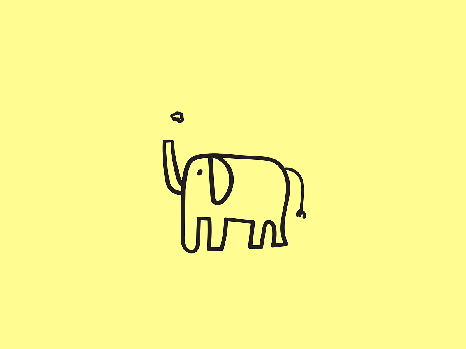 Elephant2 animal branding children cute design elephant flat fun funny humor icon illustration kids logo mark symbol ui vector