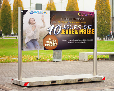 Church Banner design advertisement banner banner ad church design church program french graphic design mockup photoshop