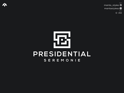 PRESIDENTIAL SEREMONIE app branding design icon illustration letter logo minimal pr logo rp logo ui vector