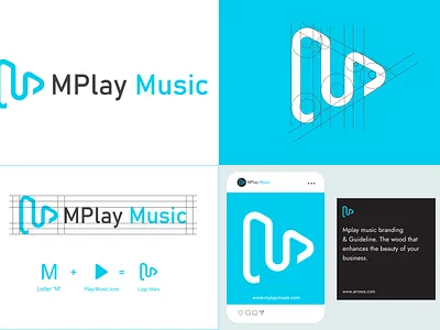 Mplay Music Brand logo design brand brand design brand identity branding business logo custom logo design identity logo logo concept logo construction logo creator logo designer logo mark logodesign logos mark minimalist logo professional logo unique logo