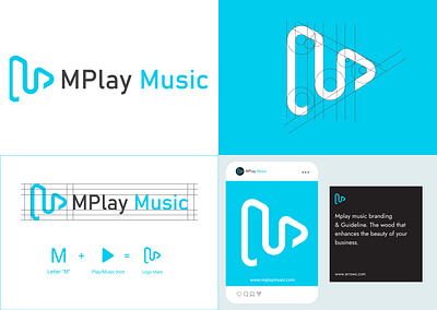 Mplay Music Brand logo design brand brand design brand identity branding business logo custom logo design identity logo logo concept logo construction logo creator logo designer logo mark logodesign logos mark minimalist logo professional logo unique logo