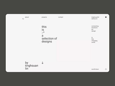 tinghsuanlin(dot)com | website v1.0 animation design graphic design minimal portfolio visual webdesi webdesign webflow