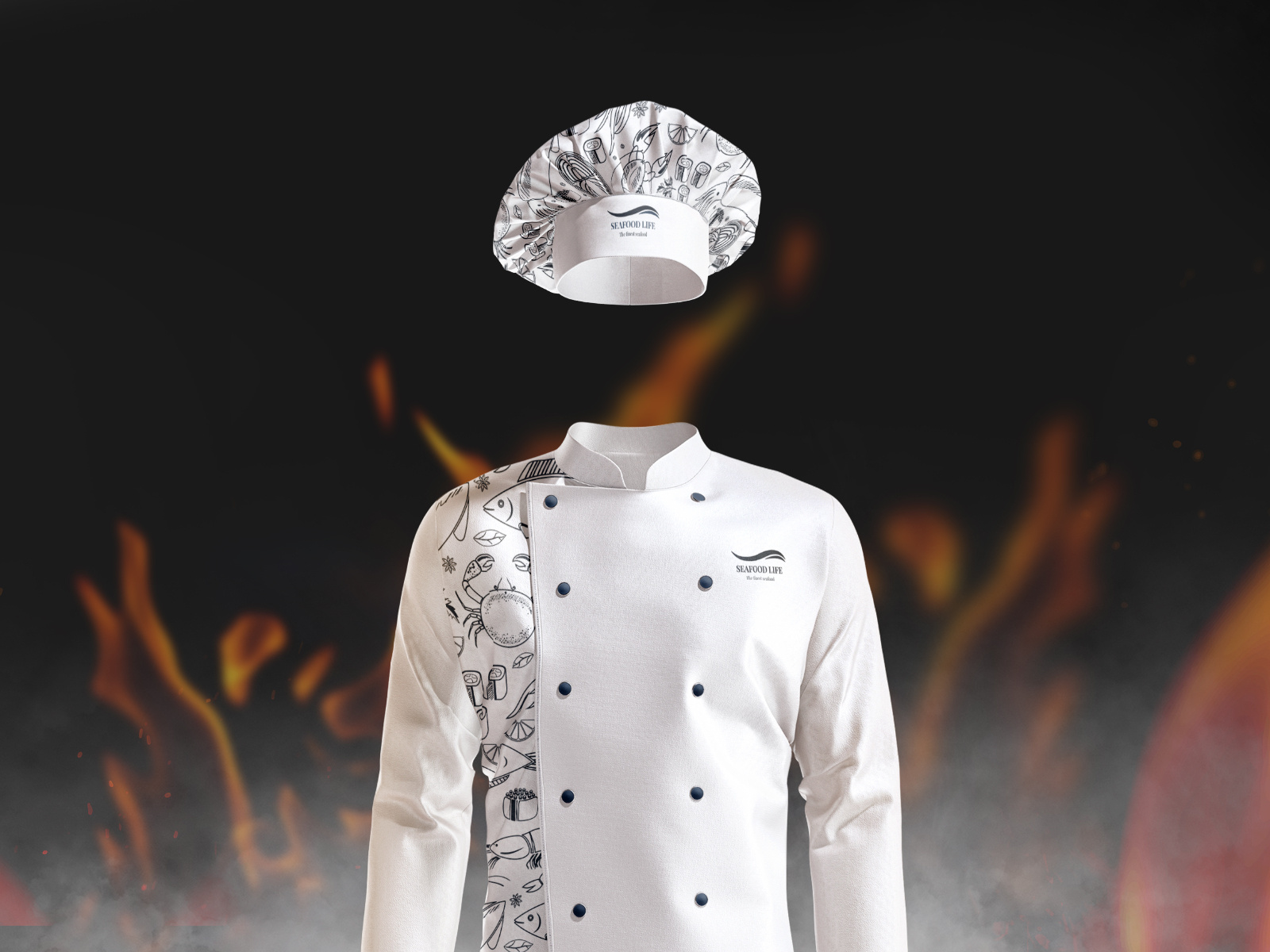 Chef Uniform Mockup by Alexandr Bognat on Dribbble