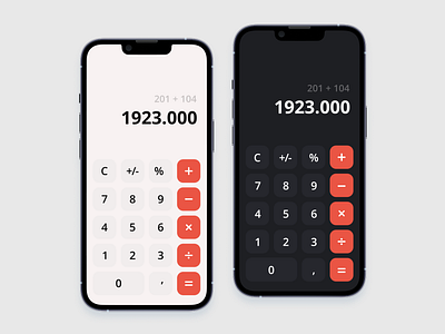 Calculator UI Design - Mobile App app challenge dailyui design graphic design iphone mobile ui