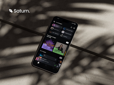 Saturn - For music lovers. app branding design graphic design illustration illustrator logo mobile app music app photoshop typography ui ux