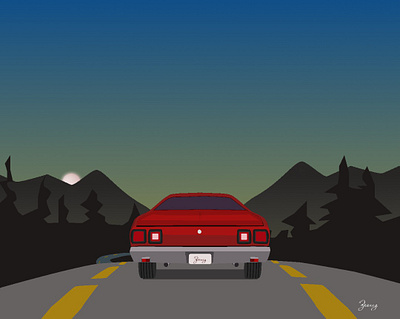 Roadtrip 2d figma illustration ui vector