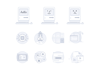 Empty state icons for SAAS Apps dashboard empty page empty state empty states icon illustration placeholder saas vector web app