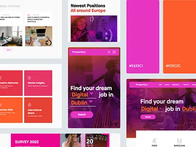 Prosperity Recruitment branding design mobile responsive ui website