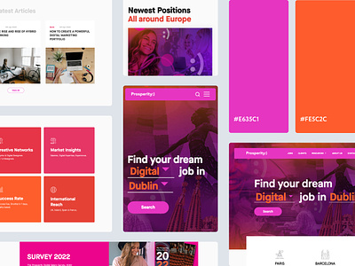 Prosperity Recruitment branding design mobile responsive ui website