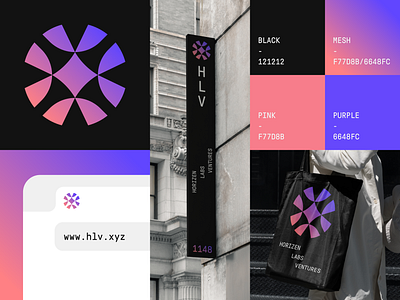 HLV b2b brand brand designer brand identity branding color palette colors crypto design design studio design system gradient icon logo modern tech typography vc web3