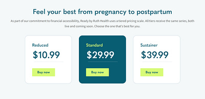 Pricing table for healthcare startup (Y Combinator funded!) design healthcare layout pricing table startups web design y combinator