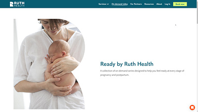 Landing page for Y Combinator backed healthcare startup branding design healthcare landing page layout startups web design womens health y combinator