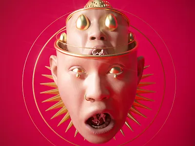 Mindfields 3d c4d design freak illustration monster nft octane render zbrush