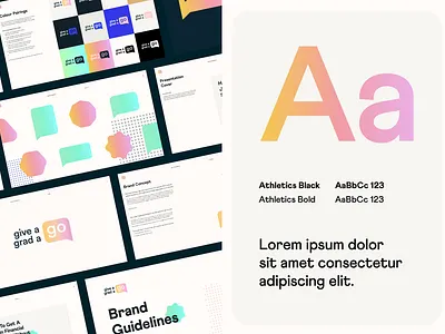 Give A Grad A Go Brand brand brand guidelines brand identity brand pattern branding colour palette icons logo recruitment recruitment brand recruitment brand identity recruitment branding shape and form