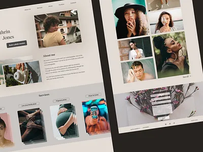 Landing Photographer design ui web design