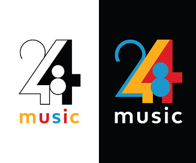 Number logo 2448 attractive logo black and white blue business card colorful logo design different logo graphic design line art logo logo design minimalist name logo modern logo music music logo name logo number number logo unique logo
