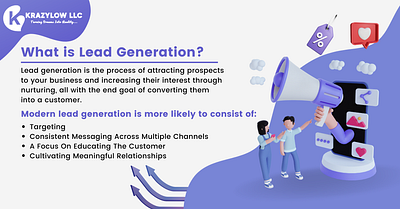 What is Lead Generation? 3d animation branding business dataentry design graphic design illustration krazylowseo leadgeneration logo motion graphics ui webdesign webdevelopment