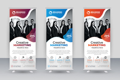 Business Roll-up Banner Design advert banner branding business corporate creative creativethig design flyer illustration logo rollup ui