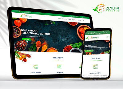 'Zeylan Kitchen' Website + Logo Design branding design e commerce graphic design illustration logo mobile first responsive design ui uiux ux web design website