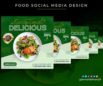 Food Social Media Design advert banner branding business corporate creative creativedesign design flyer food illustration logo socialmedia