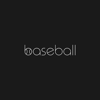 Baseball logo baseball branding illustrator logo logo design minimalist typography vector wrodmark