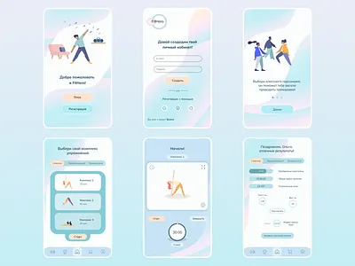 FitHero mobile app design mobile ui ux