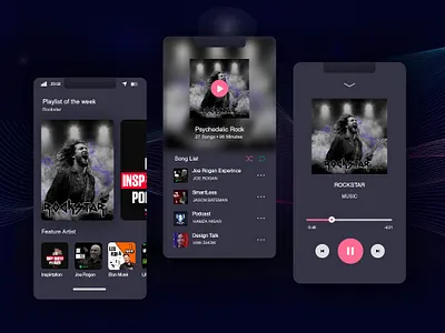 Podcast Music Player UI Design adobe illustrator adobe xd music player theme music player ui podcast app podcast ui design theme design ui ui app designing ui design user interface