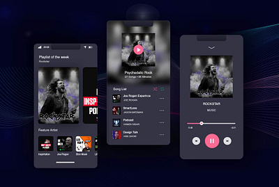 Podcast Music Player UI Design adobe illustrator adobe xd music player theme music player ui podcast app podcast ui design theme design ui ui app designing ui design user interface