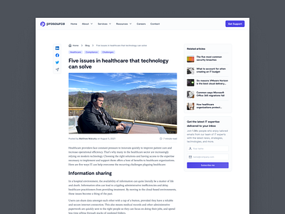 ProSource Website — Blog Concept 01 article blog brand concept development post redesign research security ui web web design website
