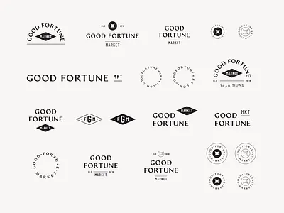Good Fortune Market Branding brand branding design graphic design identity logo logotype