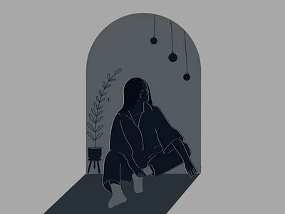 Illustration of a Woman in the Doorway art art design artistic concept artistic expression artistic illustration artistic mindfulness artwork calmness dark tone digital artwork digital illustration doorway girl in the doorway illustration insparation inspire mindfulness minimalism stillness within waiting for someone